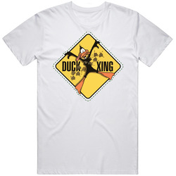 Daffy Duck Crossing Looney Toons Funny Retro Graphic Unisex White Classic T Shirt