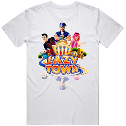 Lazytown Tv Retro Graphic Unisex White Classic T Shirt