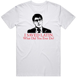 Rushmore I Saved Latin Movie Retro Graphic Unisex White Classic T Shirt