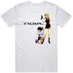 Noir Anime Retro Graphic Unisex White Classic T Shirt