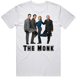 The Monk Tv Show Retro Graphic Unisex White Classic T Shirt