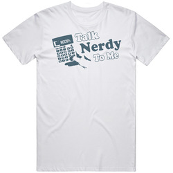 Talk Nerdy To Me Retro Graphic Unisex White Classic T Shirt