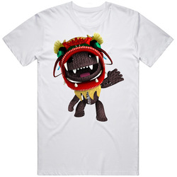 Little Big Planet Sackboy Video Game Retro Graphic Unisex White Classic T Shirt