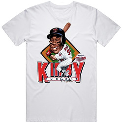 Kirby Puckett Baseball Legend Caricature Retro Graphic Unisex White Classic T Shirt