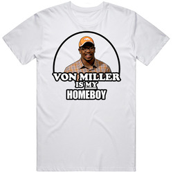 Von Miller Is My Homeboy Football Retro Graphic Unisex White Classic T Shirt