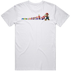 Nintendo Mario Evolution Retro Graphic Unisex White Classic T Shirt