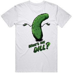 What The Dill Pickle Retro Graphic Unisex White Classic T Shirt