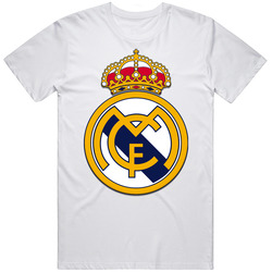 Real Madrid Spain Soccer Logo Retro Graphic Unisex White Classic T Shirt