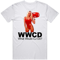 Cj Parker Baywatch Retro Graphic Unisex White Classic T Shirt