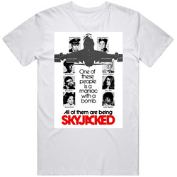 Skyjacked Brolin Heston Disaster Movie 70's Retro Graphic Unisex White Classic T Shirt
