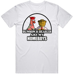 Bunson And Beaker Are My Homeboys Retro Graphic Unisex White Classic T Shirt