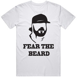 Fear The Beard Funny Joke Retro Graphic Unisex White Classic T Shirt