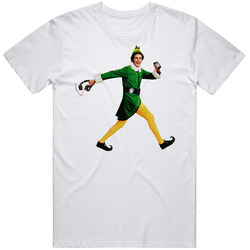 Elf Movie Poster Christmas Retro Graphic Unisex White Classic T Shirt