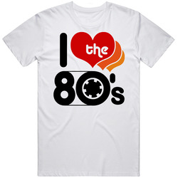 I Love The 80s Cool Retro Retro Graphic Unisex White Classic T Shirt