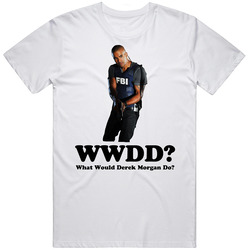 What Would Derek Morgan Do Retro Graphic Unisex White Classic T Shirt