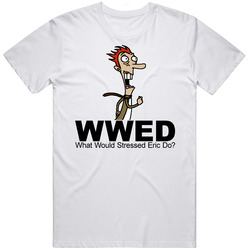 Stressed Eric Cartoon Retro Graphic Unisex White Classic T Shirt