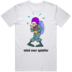 Skydiving Mind Over Splatter Retro Graphic Unisex White Classic T Shirt
