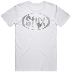 Styx Retro Music Group Retro Graphic Unisex White Classic T Shirt