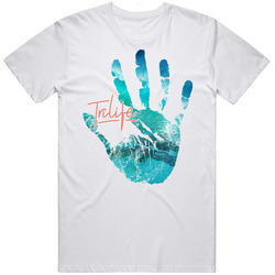 Team Trilife Charity Mens  White Retro Graphic Unisex White Classic T Shirt