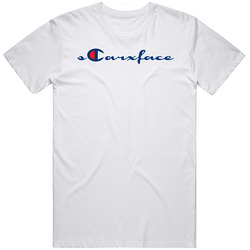 Skarxface Champ Logo Retro Graphic Unisex White Classic T Shirt