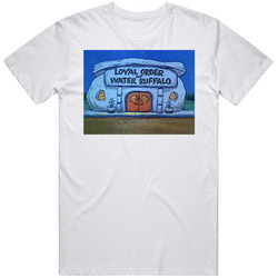 Flintstones Loyal Order Of Water Buffalo Lodge Retro Retro Graphic Unisex White Classic T Shirt