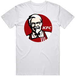 Colonel Sanders Kfc Kentucky Fried Chicken Fast Food Mascot Retro Graphic Unisex Cotton White Classic T Shirt