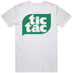 Tic Tac Candy Mint Brand Logo Retro Graphic Unisex Cotton White Classic T Shirt
