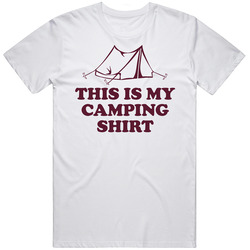 This Is My Camping Retro Graphic Unisex Cotton White Classic T Shirt