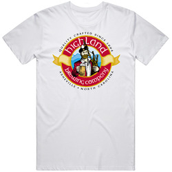 Highland Brewing Company Quality Craft Beer North Carolina Cool Logo Retro Graphic Unisex Cotton White Classic T Shirt