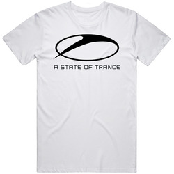 Armin Van Buuren A State Of Trance Logo White Retro Graphic Unisex Cotton White Classic T Shirt