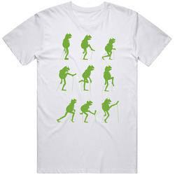 Silly Muppet Walk Retro Graphic Unisex Cotton White Classic T Shirt