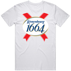 Kronenbourg 1664 Logo Beer Retro Graphic Unisex Cotton White Classic T Shirt