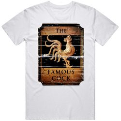 Worlds End Famous Cock Pub Movie Retro Graphic Unisex Cotton White Classic T Shirt
