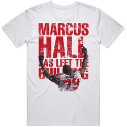 Marcus Hall Ohio State Middle Finger Football  White Retro Graphic Unisex Cotton White Classic T Shirt