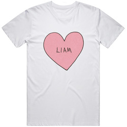 Liam Payne pink heart Retro Graphic Unisex Cotton White Classic T Shirt