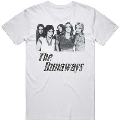 The Runaways Standard White T- S To 5xl Retro Graphic Unisex Cotton White Classic T Shirt