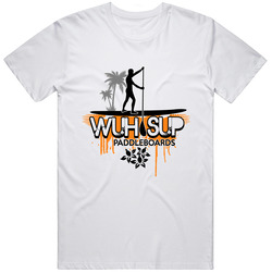 Wuhsup Sup Stand Up Paddleboard Retro Graphic Unisex Cotton White Classic T Shirt