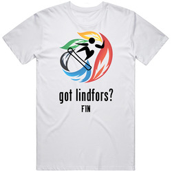 Anton Lindfors Fin Olympic Snowboarding Retro Graphic Unisex Cotton White Classic T Shirt