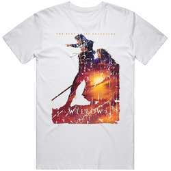 Willow Movie Poster Retro Aged Look Retro Graphic Unisex Cotton White Classic T Shirt