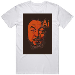 Ai Wei Wei Ai Never Sorry Political Retro Graphic Unisex Cotton White Classic T Shirt