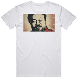 Ai Wei Wei Political Speak No Evil Retro Graphic Unisex Cotton White Classic T Shirt