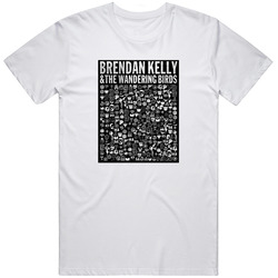 Brendan Kelly And The Wandering Birds 2200x3000 Retro Graphic Unisex Cotton White Classic T Shirt