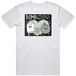 Bomb The Music Industry 2200x3000 Retro Graphic Unisex Cotton White Classic T Shirt