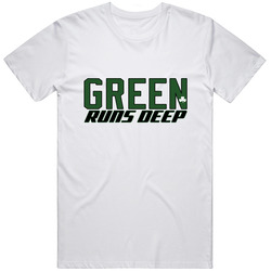 Green Runs Deep Retro Graphic Unisex Cotton White Classic T Shirt