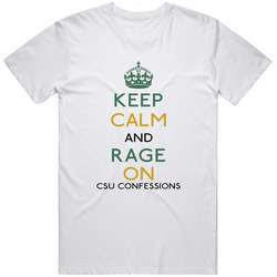 Keep Calm Csu Retro Graphic Unisex Cotton White Classic T Shirt