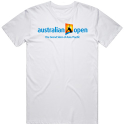 Australian Open Retro Graphic Unisex Cotton White Classic T Shirt
