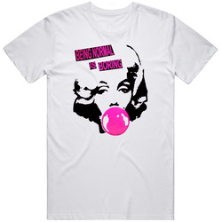 Being Normal Is Boring Marilyn Monroe Retro Graphic Unisex Cotton White Classic T Shirt