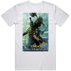 The Movie 2017 Thor Ragnarok Retro Graphic Unisex Cotton White Classic T Shirt