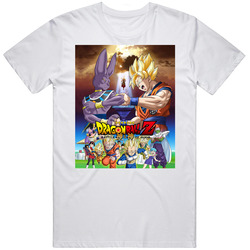 Dragon Ball Z Battle Of Gods Retro Graphic Unisex Cotton White Classic T Shirt