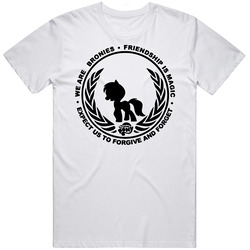 My Little Pony Brony Retro Graphic Unisex Cotton White Classic T Shirt